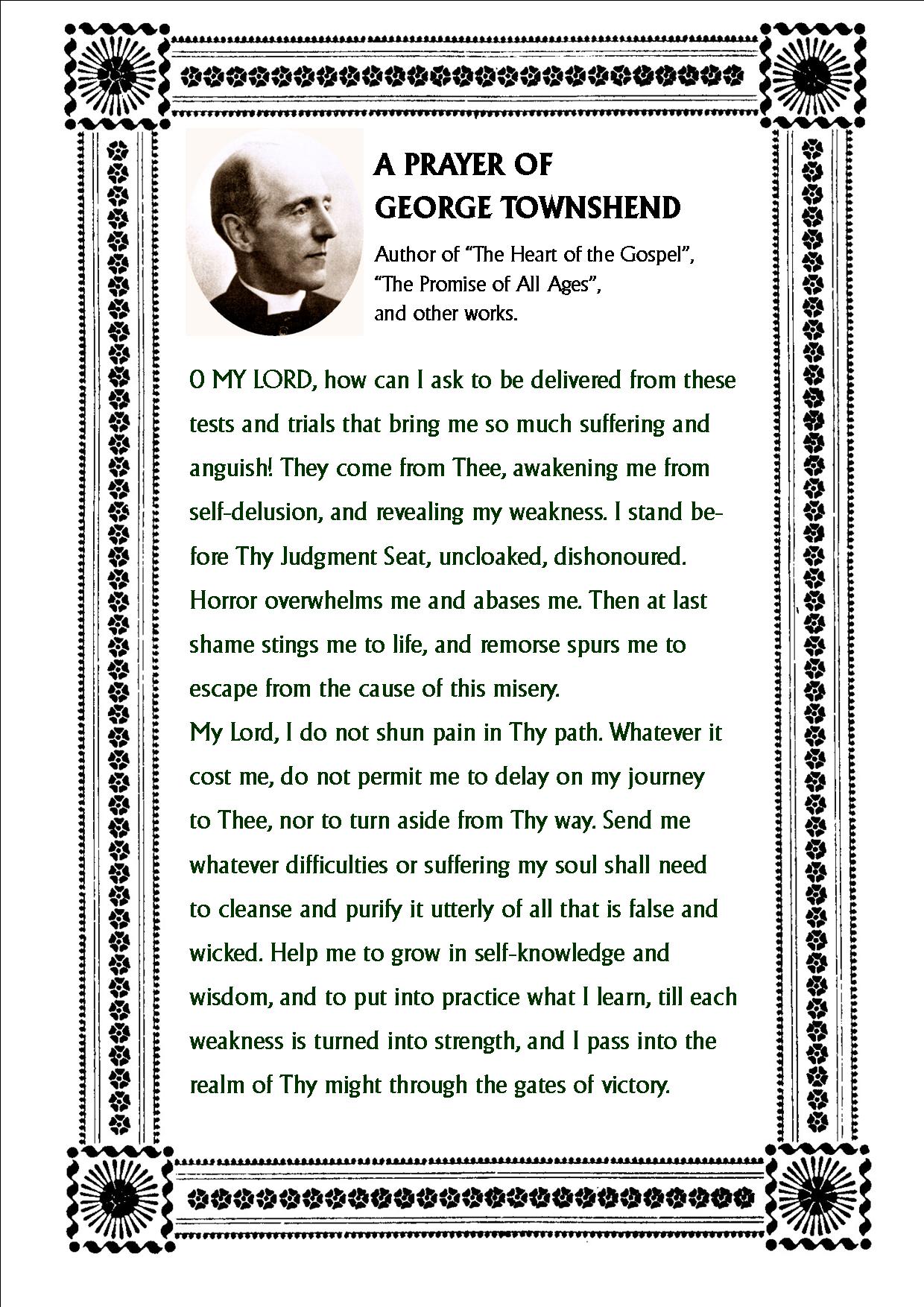 A prayer of George Townshend