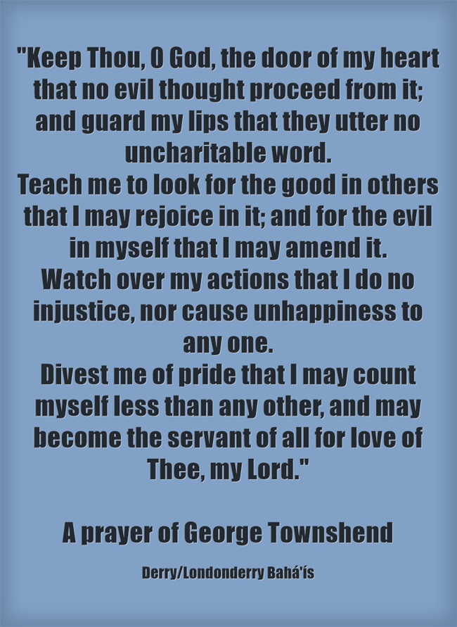 A prayer of George Townshend