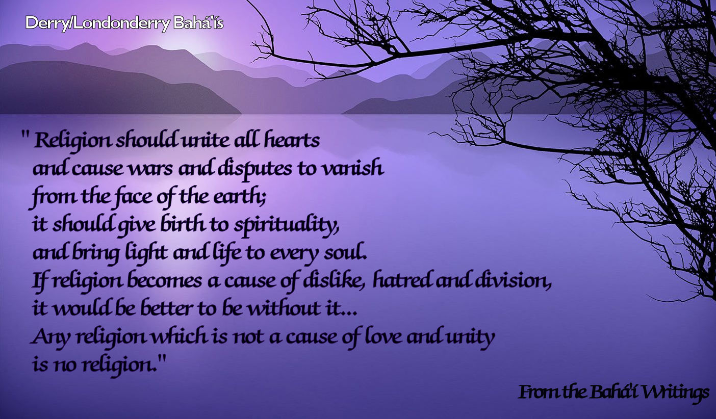 “Religion should unite all hearts...